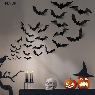 Bộ 12 Con Dơi Đen 3D Trang Trí Halloween