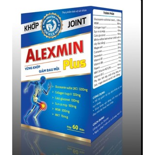 Viên bổ khớp ALEXMIN Plus của ALEXAN_ giúp khớp vận động linh hoạt, giảm đau mỏi do thoái hoá khớp.( lọ 60viên).