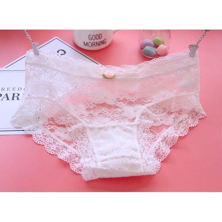 Quần lót cotton phối ren dễ thương cho nữ