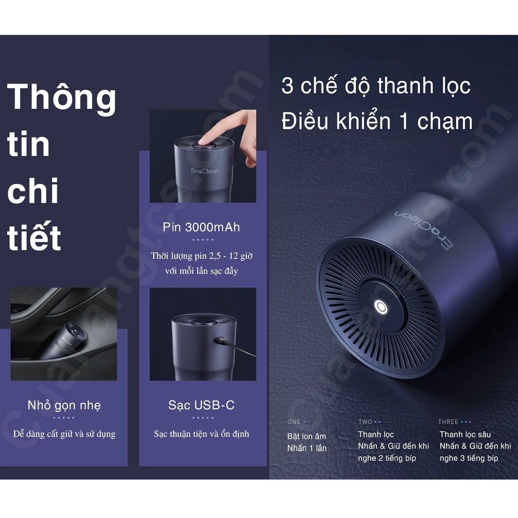 Máy khử trùng, khử mùi xe ô tô EraClean CW-C02