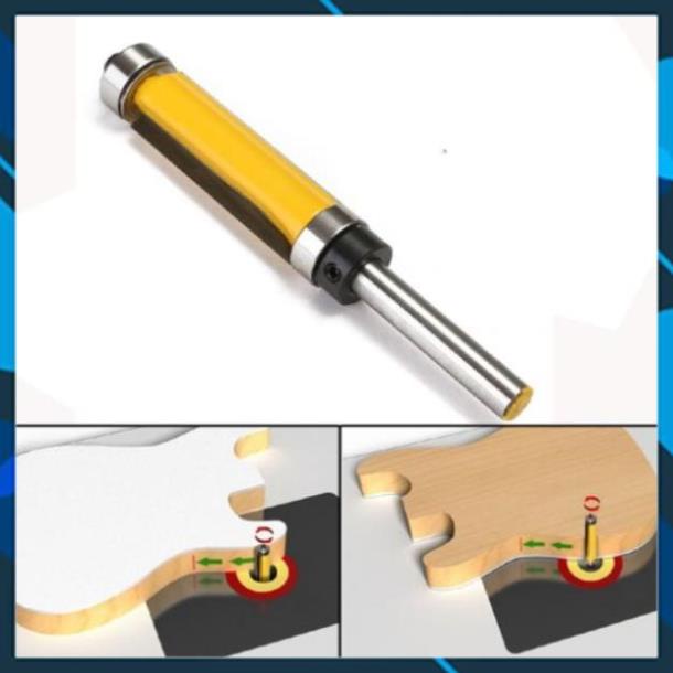 💢 Mũi phay cạnh 2 bi | Mũi soi cắt mép thẳng lắp máy phay gỗ cầm tay ☪️☪️☪️