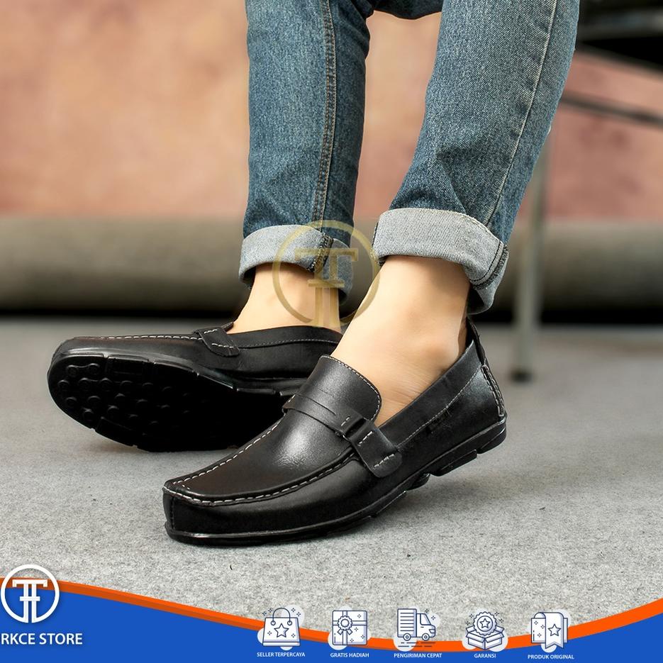 Kết thúc... Tkc x ROCKPORT - Giày Slip On Chính Hãng Không Dây Bằng Da Bò Hàng Chính Hãng Cho Nam Và Nữ Dự Tiệc