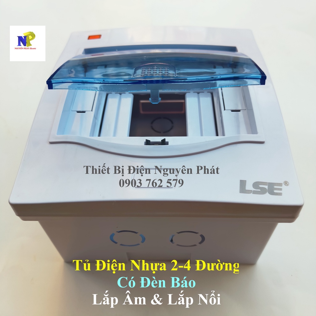 Tủ Điện Nhựa 2-4 Đường Có Đèn Báo - Lắp Âm & Lắp Nổi