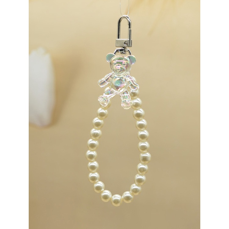Móc Khóa Hình Gấu Bằng Thủy Tinh Trong Suốt Dễ Thương JP5