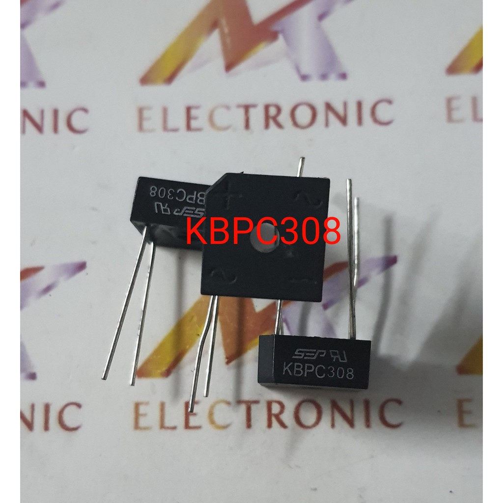 Linh kiện KBPC308 ZIP-4 308 cầu chỉnh lưu cầu cọc cầu vuông 3A 800V