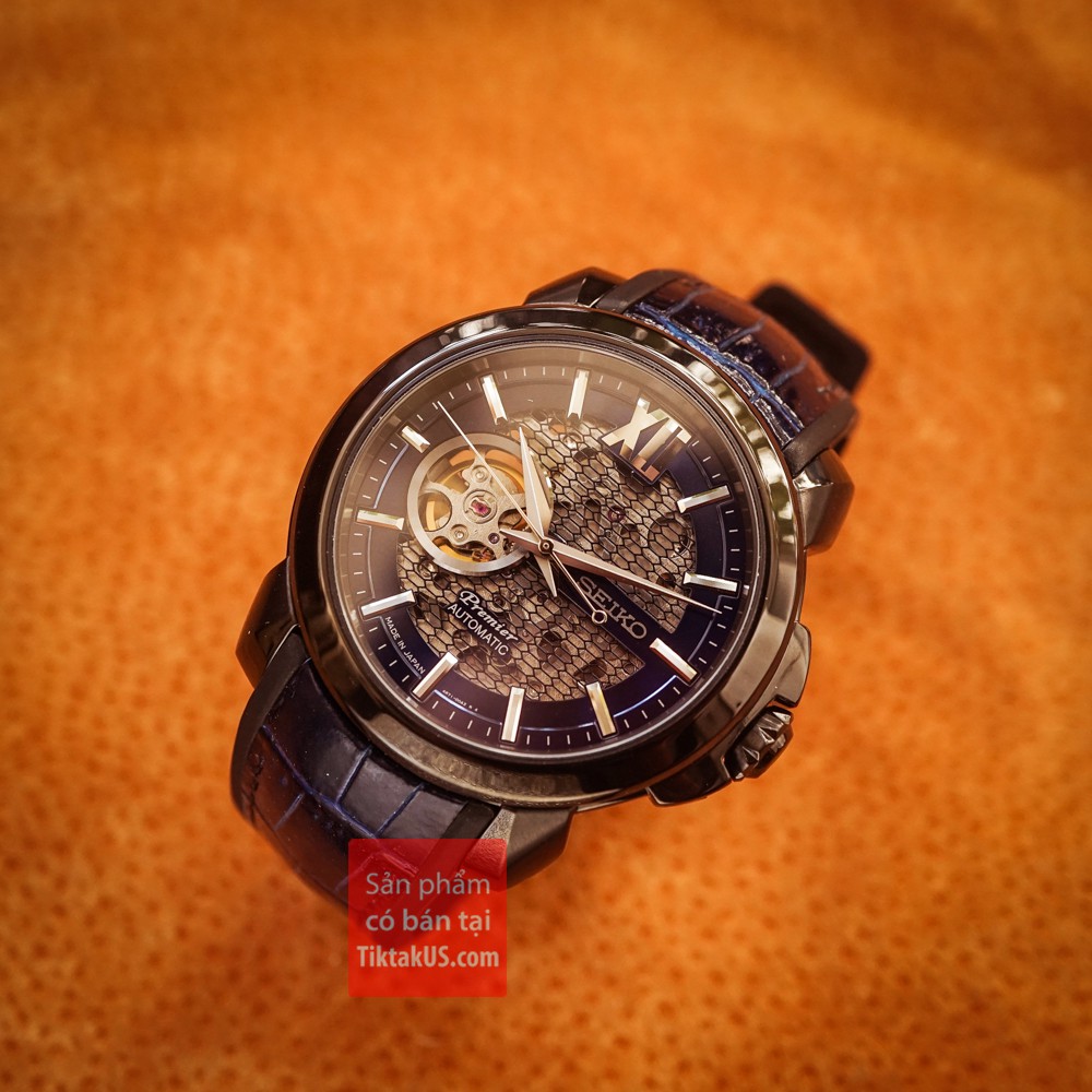 Đồng hồ nam cao cấp Seiko Limited Edition SSA375J1 Premier Automatic Novak Djokovic 43mm 100m lên cót tay kính sapphire