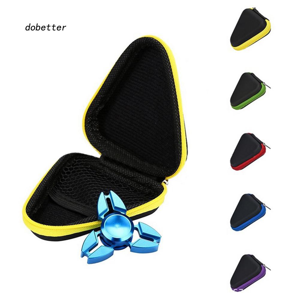 DOBT_Portable Round Triangle Hard Storage Case Gift Box for Fidget Hand Spinner Toy