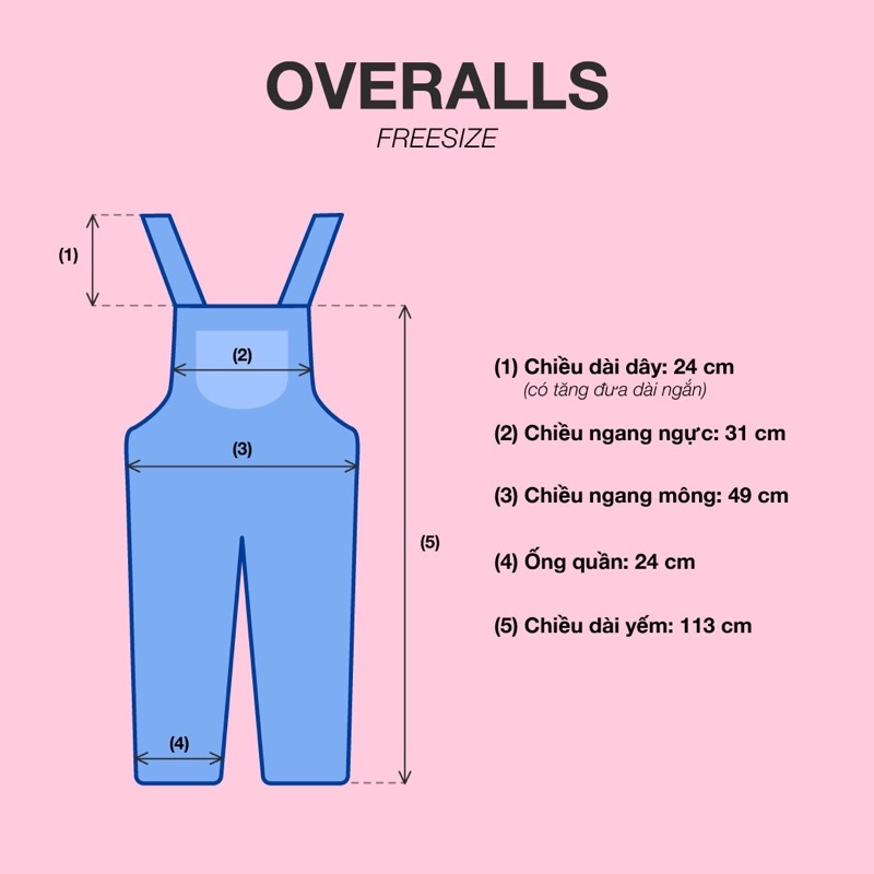 Usthebasic - Yếm UTB Denim Box Waist Overalls