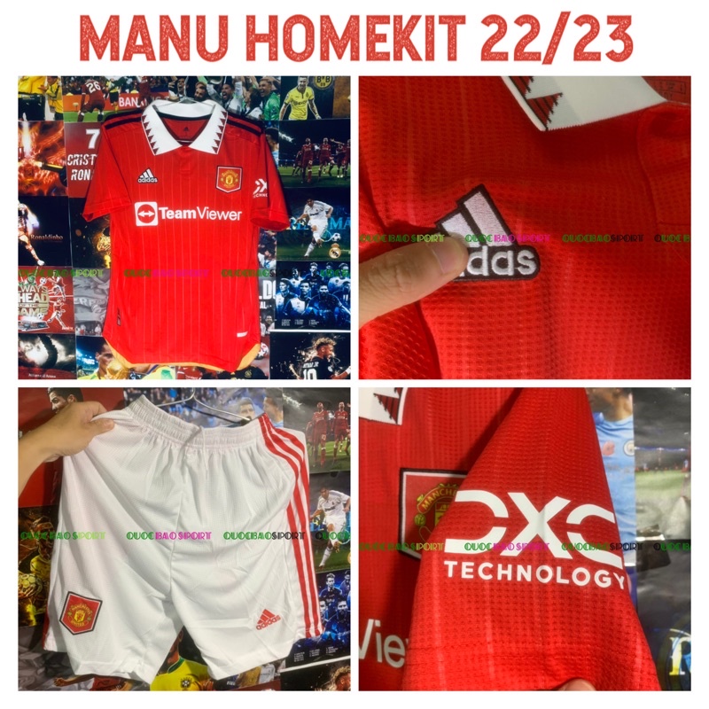 ManU  đỏ sân mùa giải 22/23-Bộ áo bóng đá bản Fan vải Thái cao cấp