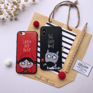 Ốp iphone cô gái quàng khăn đỏ + sói xám