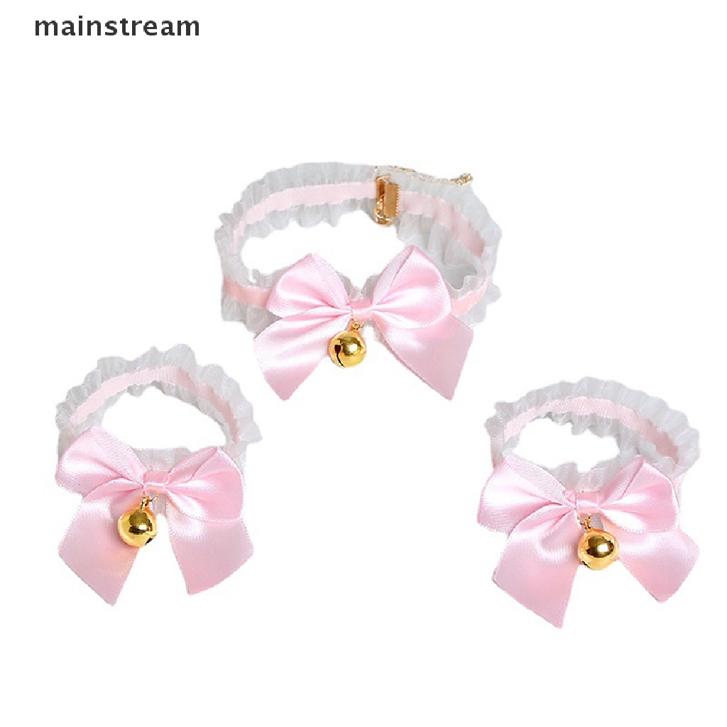 Bộ Phụ Kiện Hóa Trang Lolita Gồm Băng Đô Tai Mèo + Vòng Đeo Cổ + Nơ Ren