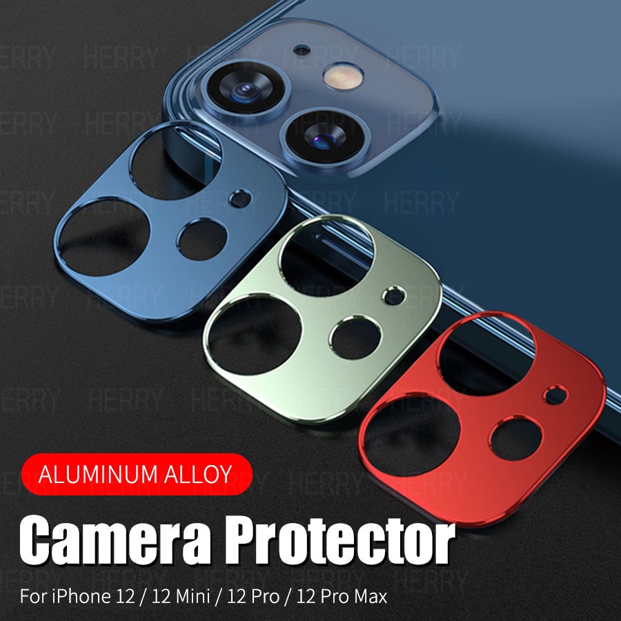 Miếng dán kim loại bảo vệ camera màn hình thích hợp cho iPhone 12 Mini 11 Pro Max chống trầy và vết dầu