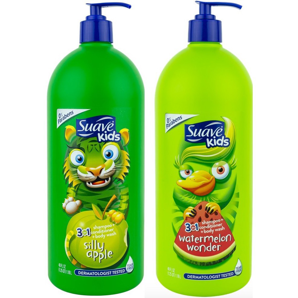 Sữa Tắm Gội Xả Suave Kids 3in1 2in1 Tổng Hợp Các Size