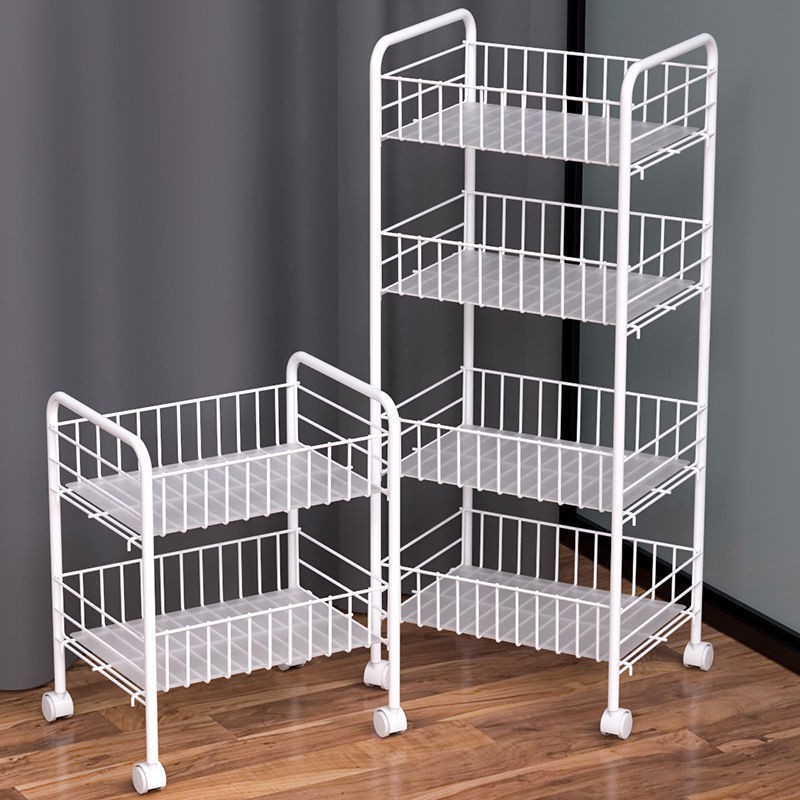Kệ rau, rổ đựng bếp, đồ ăn dặm di động, giá để đồ, xe đẩy đa năng nhiều tầng có bánh