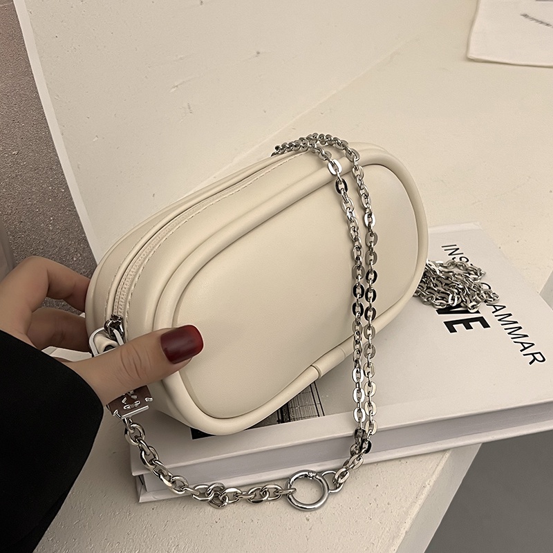 Túi đeo chéo vai IELGY màu kẹo đơn giản phối xích kết cấu đơn giản cho nữ