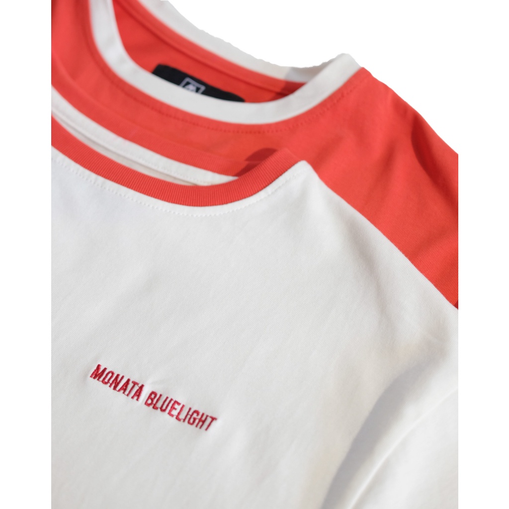 MONATA BLUELIGHT Tee Our Youth (Red White) - Áo thun unisex form rộng