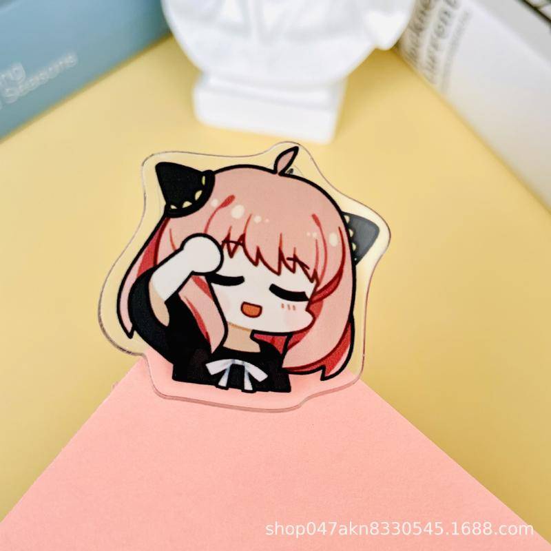 ⭐ iLado ⭐ 【1 PC】 Kẹp tài liệu mini Kẹp Bướm kẹp nhựa kẹp kim loại Văn phòng phẩm Cute Anya Chủ đề anime Học Sinh kẹp giấy đồ dùng học tập Acrylic Tiện Dụng Cho Học Sinh cho trường học văn phòng dễ thương