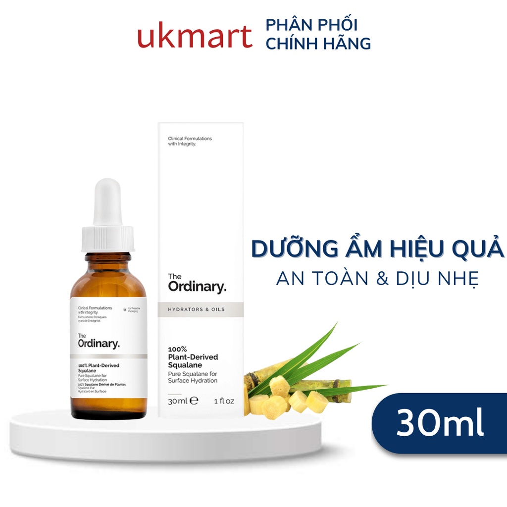 Tinh Dầu Dưỡng Ẩm The Ordinary 100% Plant-Derived Squalane 30ml