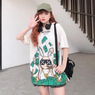 Áo Thun BAD RABBIT Thỏ DOLLA , Tee Áo Phông Local Brand Bad Habits Money Tay Lỡ Habit Club Full Tag Freesize HLT SHOP