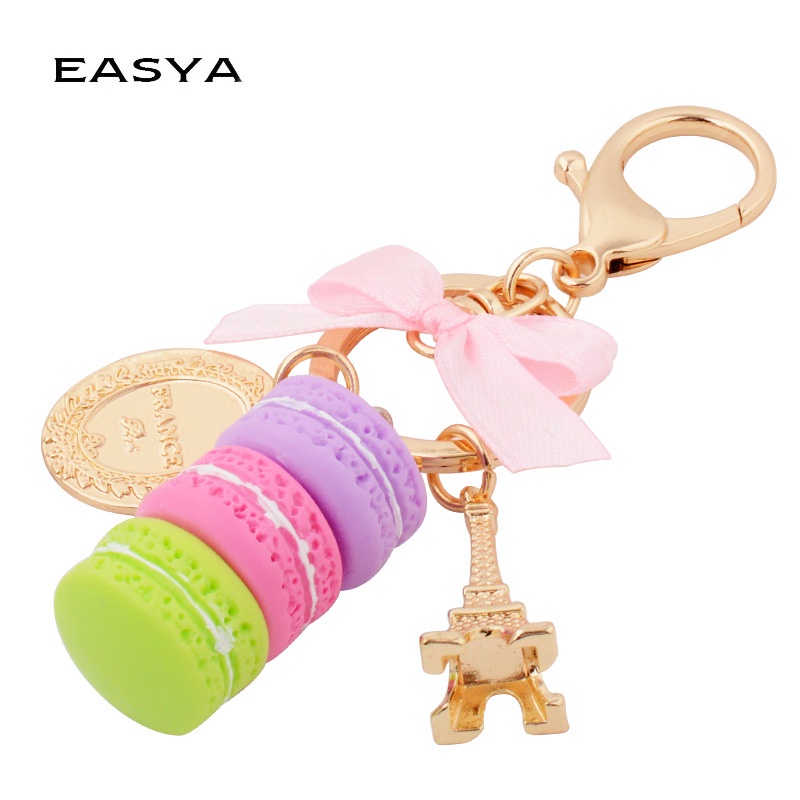 Móc Khóa Hợp Kim Hình Bánh macaron Thời Trang Hàn Quốc