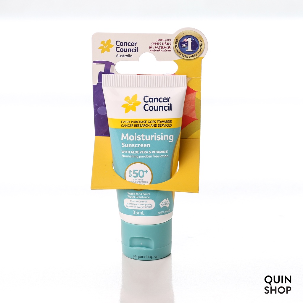 Kem Chống Nắng Hằng Ngày Cho Da Khô, Da Dầu Cancer Council Active, Moisturising, Face Day Wear, Ultra Sunscreen