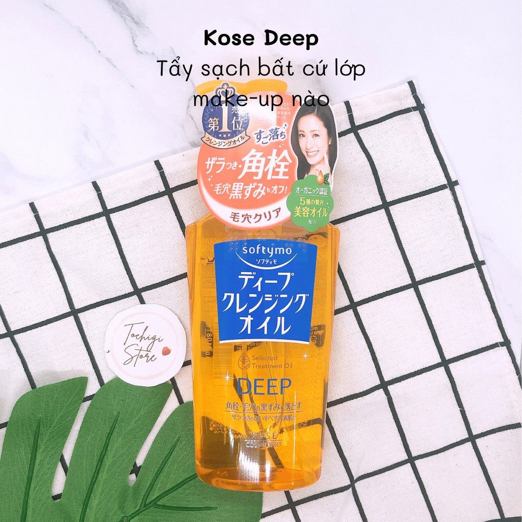 Dầu tẩy trang dưỡng ẩm Kose Softymo Cleansing Oil tẩy trang dịu nhẹ Nhật 230ml Rose.beautify