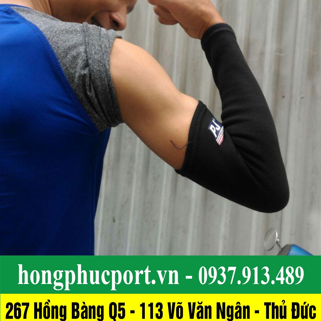 Bó cùi trỏ khuỷu tay dài PJ967 - Pj 967 dùng trong bóng chuyền, cầu lông, tennis, gym, xe đạp (1 chiếc )