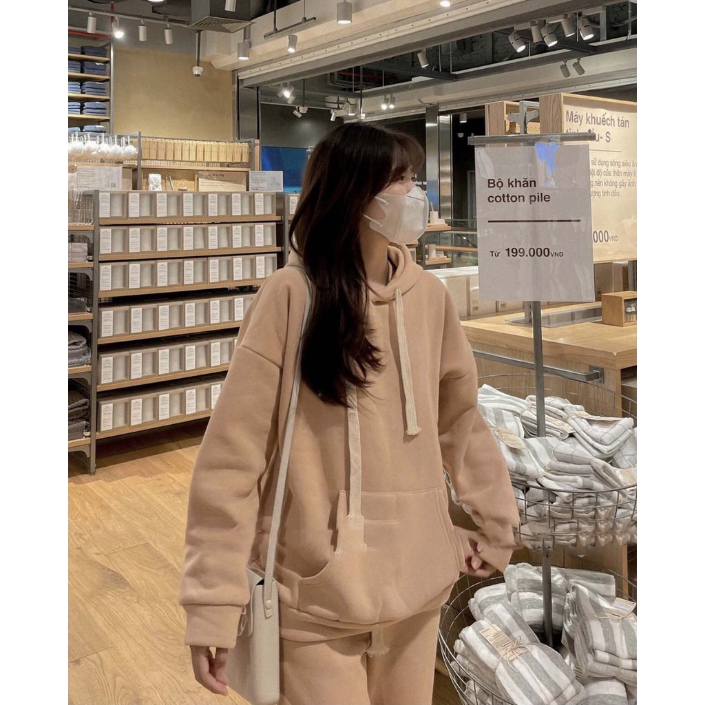 Set Nỉ Nâu - quần boom,áo hoodie | BigBuy360 - bigbuy360.vn
