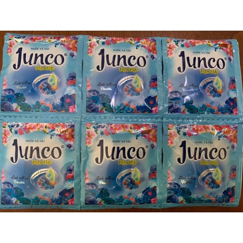 Dây 10 gói nước xả vải Junco đậm đặc  hương ban Mai