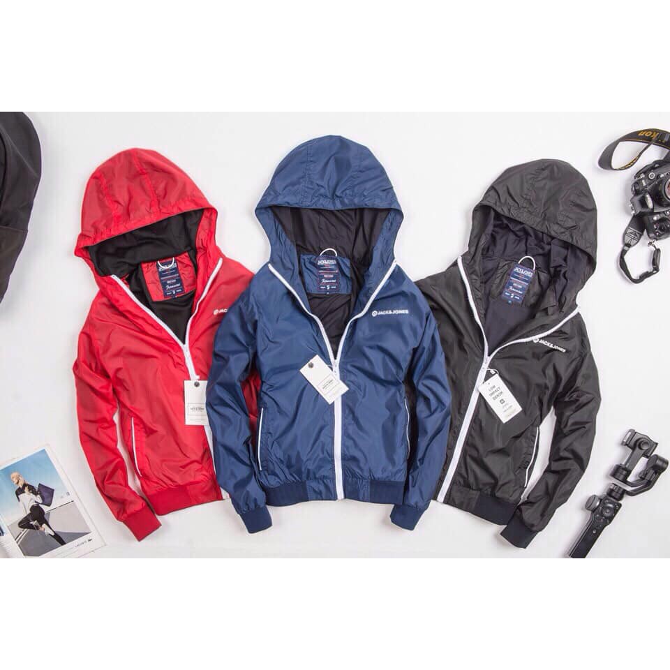 Áo Khoác gió Jack & jones chất vải dù cao cấp ba màu vnxk