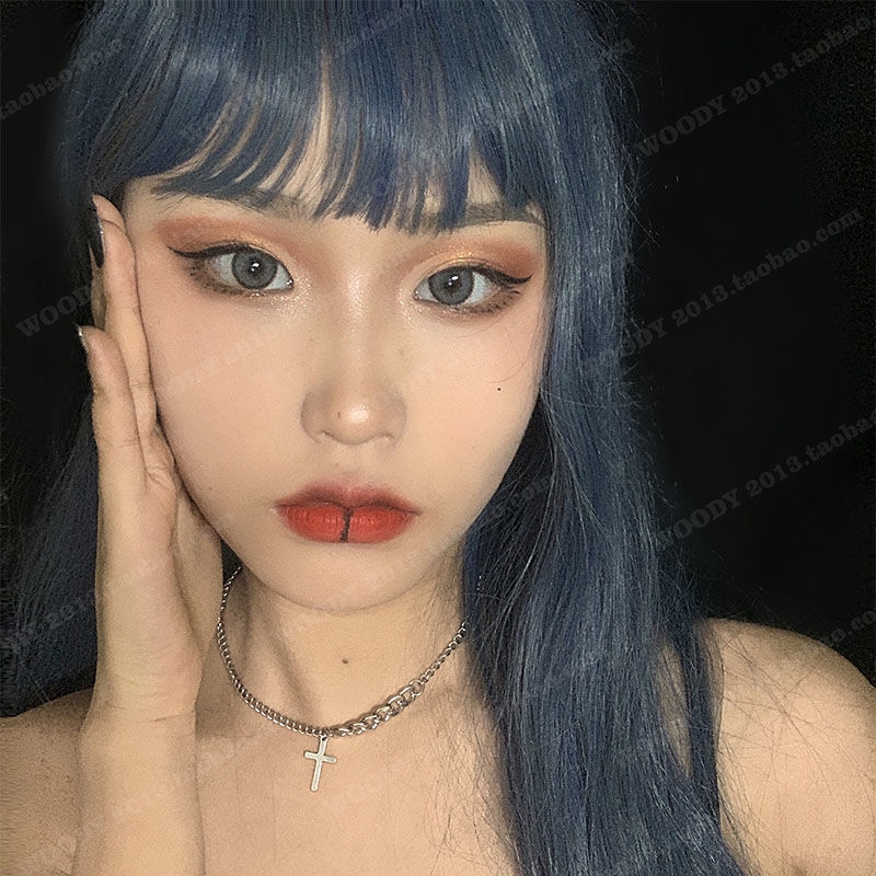 Hip Hop Street Fashion Asymmetric Splicing Chain Cross Necklace