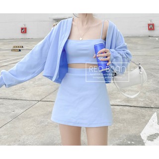 Set Cotton Candy (3 items) màu xanh baby-RED BEAN