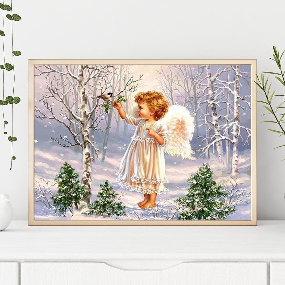 Bộ Tranh Đính Trang Trí Hình Thiên Thần 5d Diy