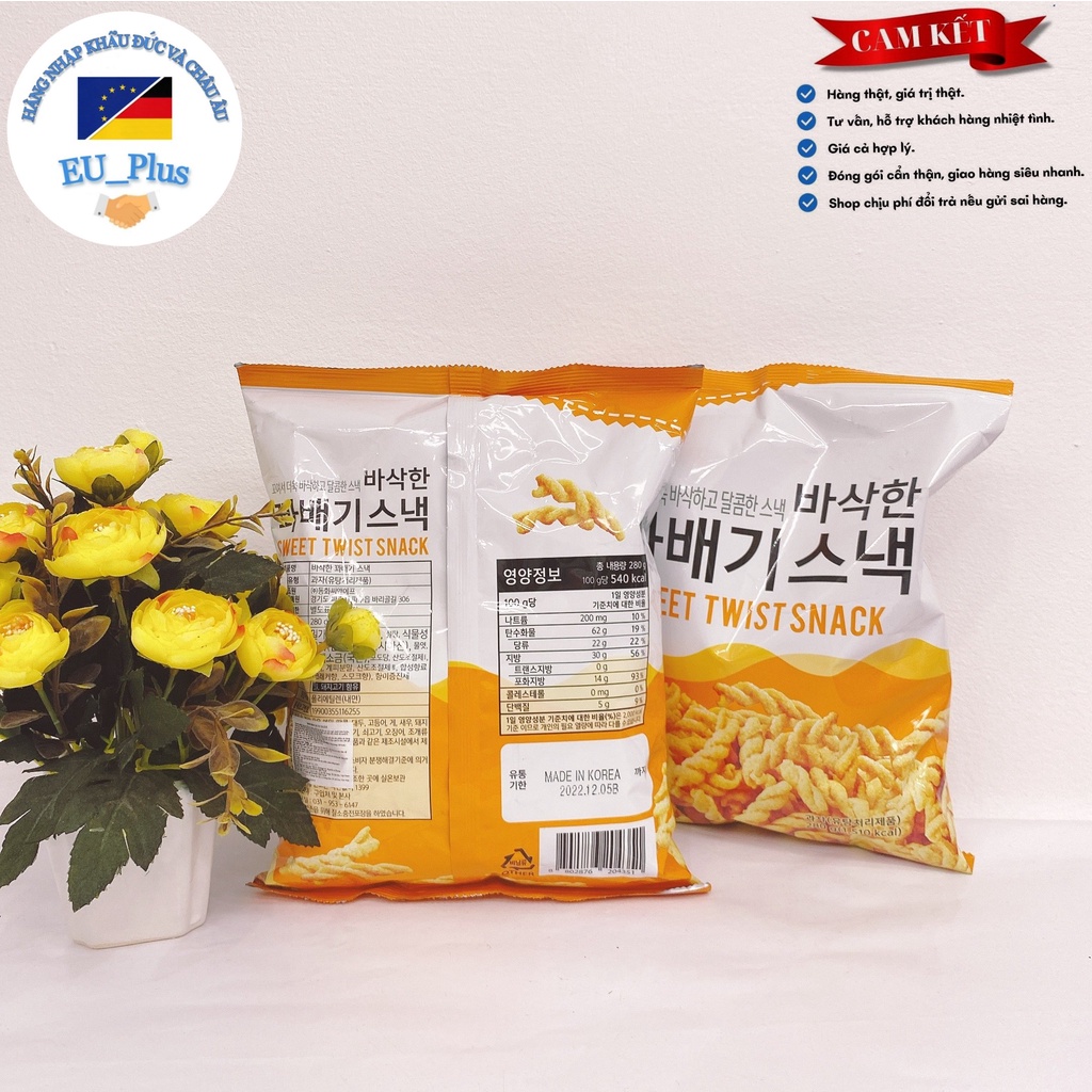 [HÀN QUỐC] Quẩy xoăn Hàn Quốc 280g - mẫu mới đủ vị cay/ không cay - 140g