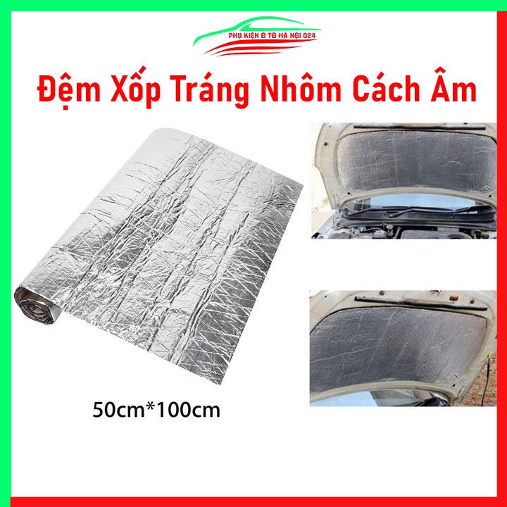 Tấm nhôm cách âm trần, chống ồn, chống nóng capo động cơ xe ô tô khổ 50x100cm