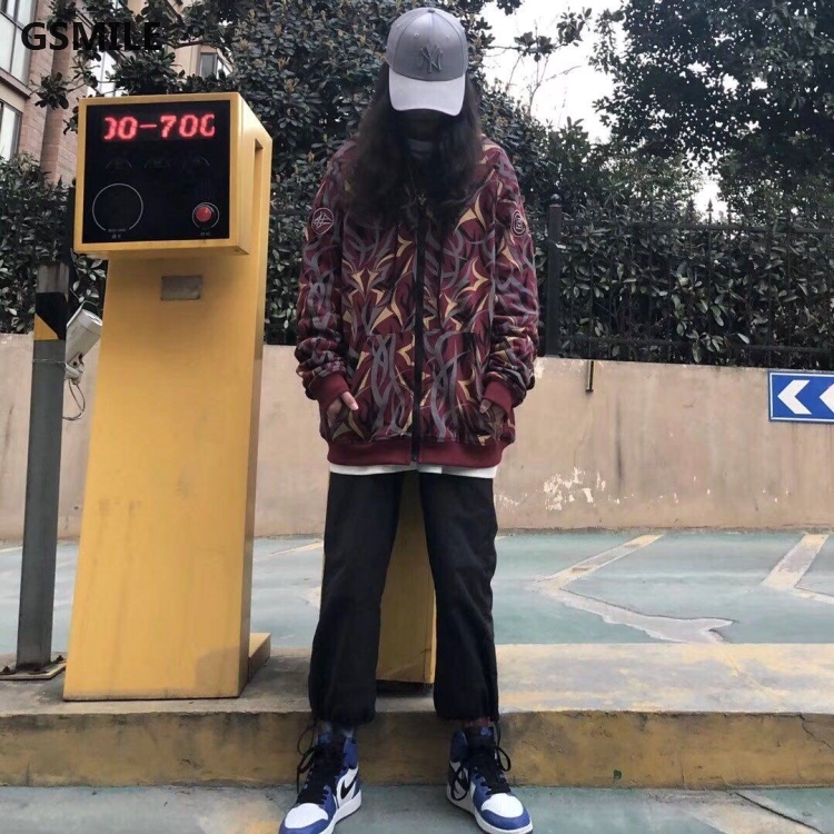 Áo khoác dáng rộng có khóa kéo phong cách Hàn Quốc retro | BigBuy360 - bigbuy360.vn