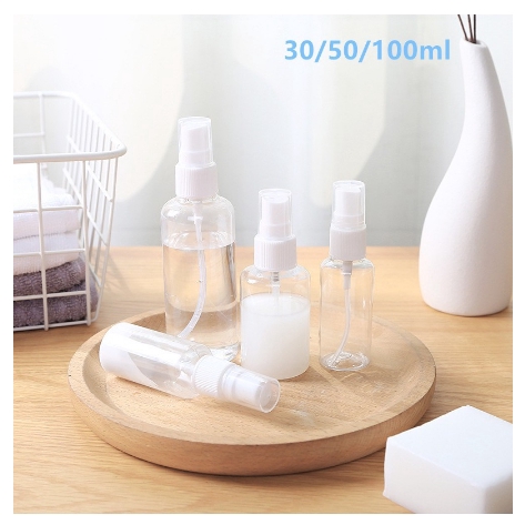Chai nhựa rỗng trong suốt chiết mỹ phẩm dạng lỏng kích thước nhỏ gọn mang đi du lịch dung tích 30/50ml/100ml