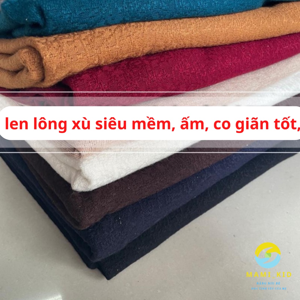 Áo Len Cổ Lọ Cho Bé Giữ Nhiệt tốt, Chất Len Xù (Chất Len MỎNG hợp mặc bên trong giữ nhiệt)  mềm, co giãn tốt