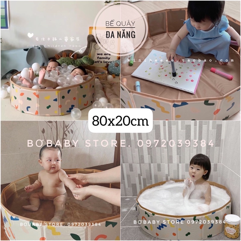 (Có sẵn) QUÂY BÓNG ĐA NĂNG - BỂ BƠI GẤP GỌN KIỂU HÀN độ tuổi từ 1 đến 12 tuổi