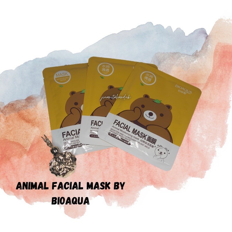 (hàng Mới Về) Mặt Nạ Bioaqua Dưỡng Ẩm Chăm Sóc Da Thiết Kế Hình Động Vật | BigBuy360 - bigbuy360.vn