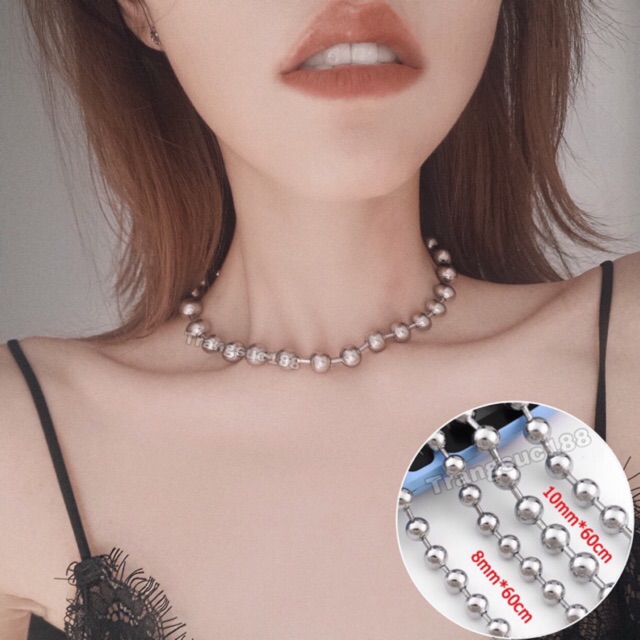 Dây Chuyền Inox Nam Nữ Bi Tròn Dn078