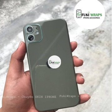 Tấm Dán Skin Full Viền Khakhi Green Dành Cho 14prm,13prm , 12prm , 11prm , x, xs, xr, ip11 , ip12 , ip13 - FukiShop