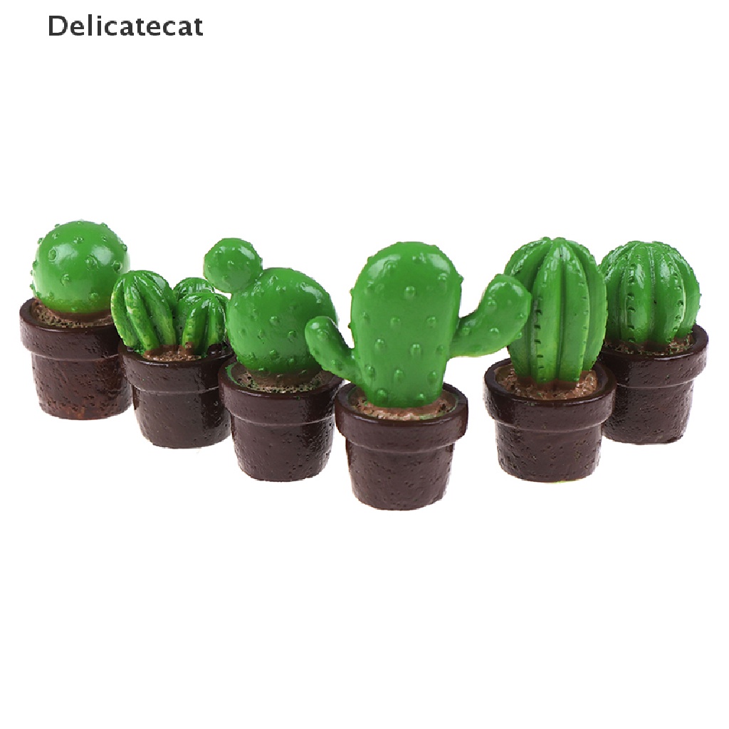 Bộ 5 mô hình cây xương rồng mini bằng nhựa thiết kế chân thực