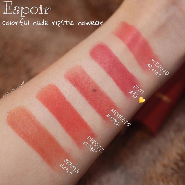 Son Espoir Moist Hug- Espoir Nowear Limited 2019 -  Orange meet browns - Red vibe - Red meet cafe - Brisk -Huynmio