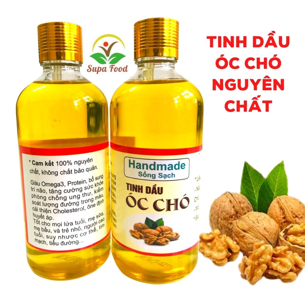 Dầu Óc Chó Mỹ Nguyên Chất Giúp Con Thông Minh, Giàu Omega 3, Cho Bé Ăn Dặm, Mang thai, dầu ăn...Đồ ĂN DẶM - Supa Food