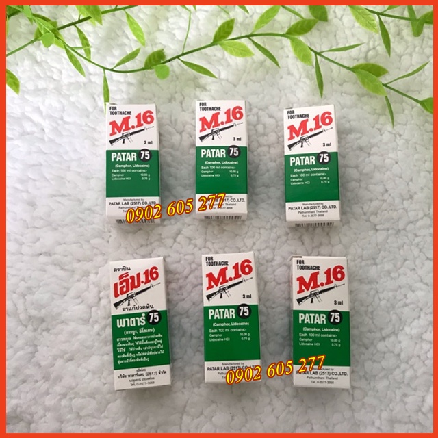 Dầu Giảm Đau Nhức Răng Patar 75 M16 Thái Lan 3ml