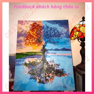 Tranh Sơn Dầu Số Hóa Phong Cảnh Nhiều Mẫu Hot Trend - Tranh Tự Tô Màu Theo Số Có Sẵn