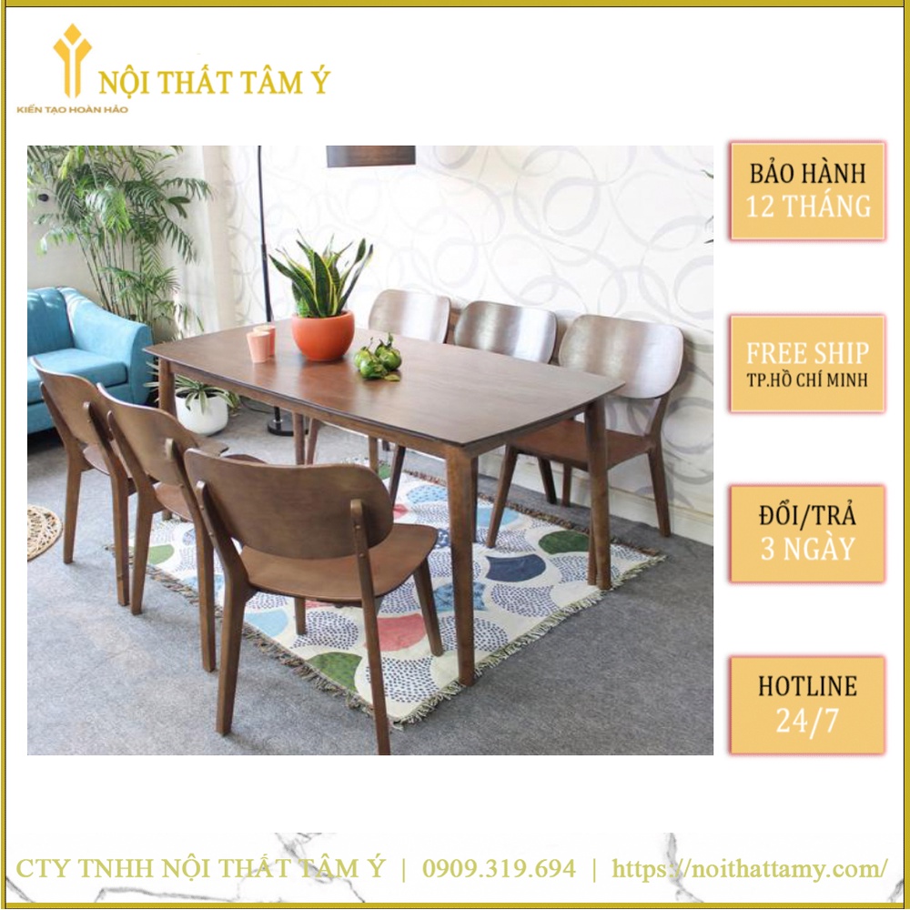 Bộ Bàn Ăn Venus 6 ghế ✌FREE SHIP HCM✌ Bộ bàn ăn Cao Cấp Thương hiệu Nội Thất Tâm Ý