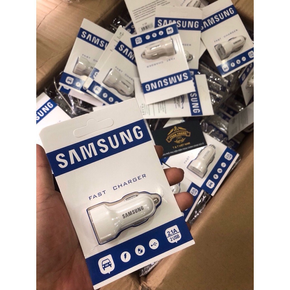 [CHÍNH HÃNG] Cóc Sạc Xe Hơi SamSung 2 Cổng USB