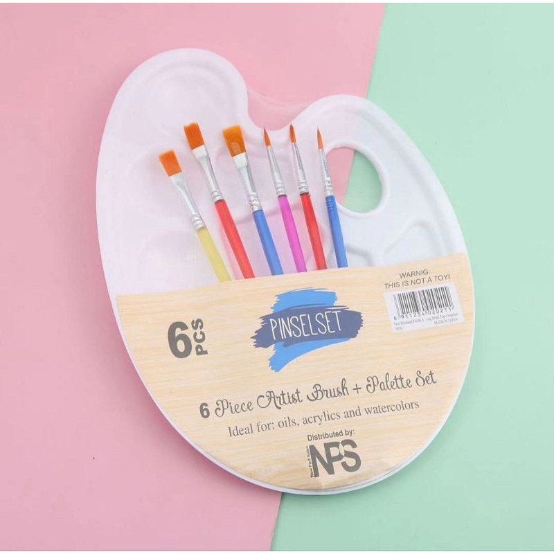 Bảng pha màu kèm 6 cọ vẽ giá rẻ